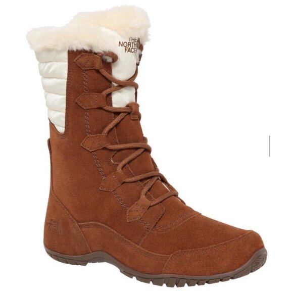 The North Face Nuptse Puma II Size 8 /EU 39 Dachshund Brown/ Cream NWOB Boots - Picture 1 of 16